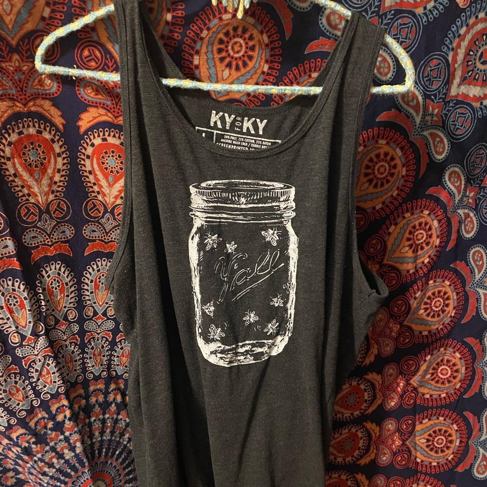 Kentucky Y’all Masonjar Lightning bug tank top